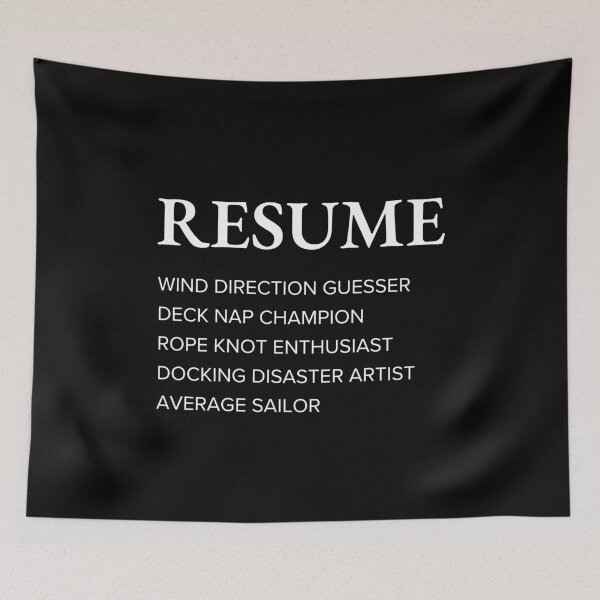 Item preview, Funny Sailor Resume Style Sarcastic Sailing designed and sold by StrideSuccess.