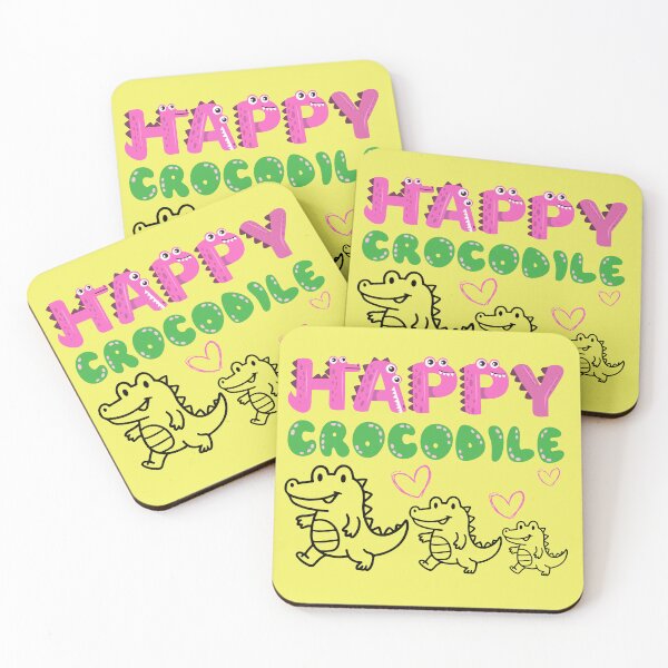 Item preview, Happy Crocodile Cute Cartoon Typography designed and sold by CHANCHANAI.