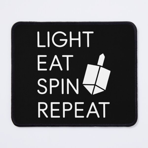 Item preview, Funny Hanukkah Light Eat Spin Repeat Dreidel designed and sold by ValerieRodrigue.