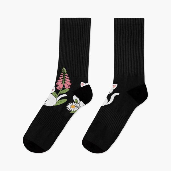 Item preview, foxglove daisy tulip cat designed and sold by petrichorsworld.