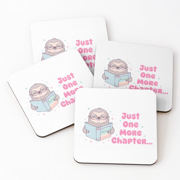 Item preview, Just One More Chapter - Sloth Reading a Rainbow Book designed and sold by Whimsical Pages.
