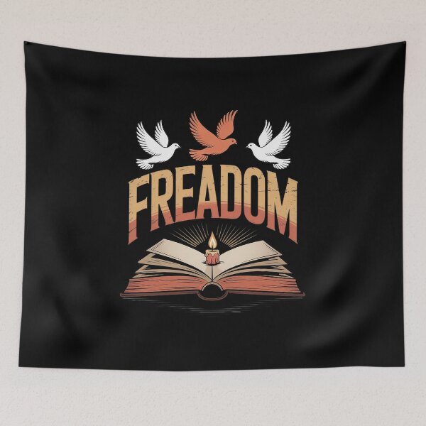 Item preview, Freadom Anti Banned Books Lovers Reading Librarian Bookworm designed and sold by petrichorsworld.