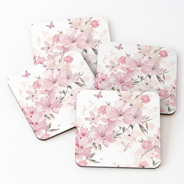 Item preview, Soft Pink Floral With Butterflies designed and sold by CoolPixels.