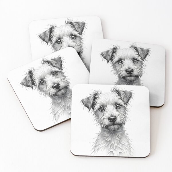 Item preview, Gorgeous Pencil Sketch of a Terrier designed and sold by Huskyyy Designs.