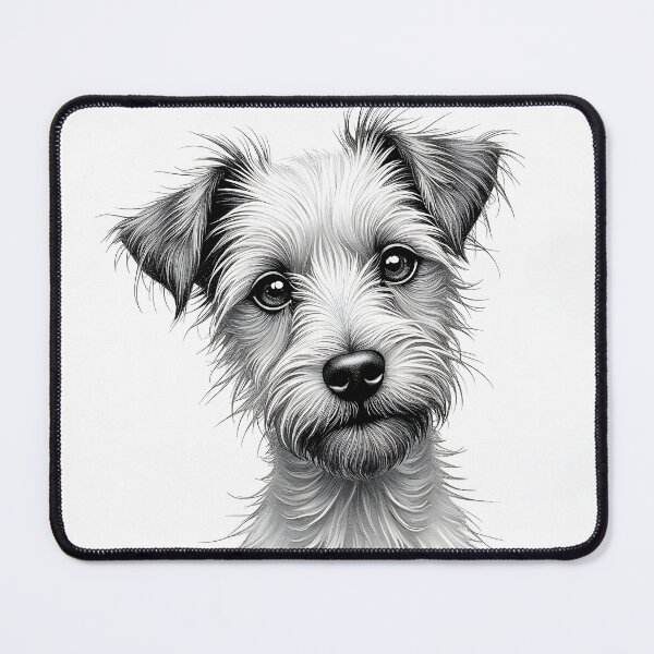 Item preview, Gorgeous Pencil Sketch of a Terrier designed and sold by Huskyyy Designs.