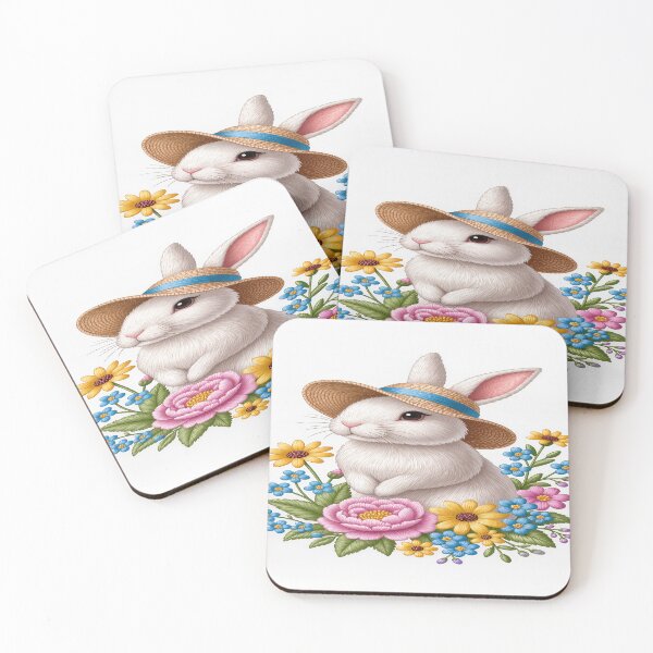 Item preview, Embroidery hand work design of cute rabbit 4 designed and sold by DinsignStudio.