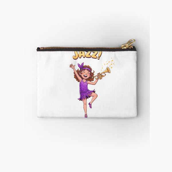 Item preview, Joyful Jazz Dancer Girl in Sparkly Purple Dress Illustration designed and sold by DroolWorthyUS.