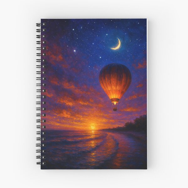 Item preview, Balloon Over Twilight Sea designed and sold by WhimsyHeartCrafts - TonnyFroyen.com.