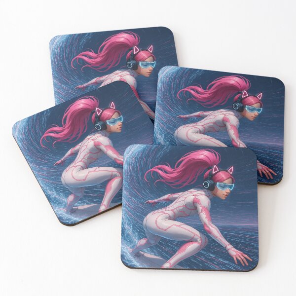 Item preview, CathryneDelamort surfing tsunami   designed and sold by CathryneDelamort.