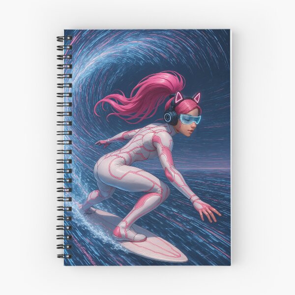 Item preview, CathryneDelamort surfing tsunami   designed and sold by CathryneDelamort.