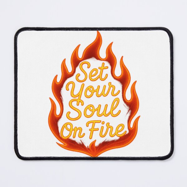 Item preview, Set Your Soul On Fire | Motivational Neon Flame Typography by GlowAI Designs designed and sold by GlowAIDesigns.
