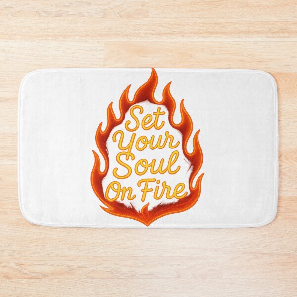 Item preview, Set Your Soul On Fire | Motivational Neon Flame Typography by GlowAI Designs designed and sold by GlowAIDesigns.