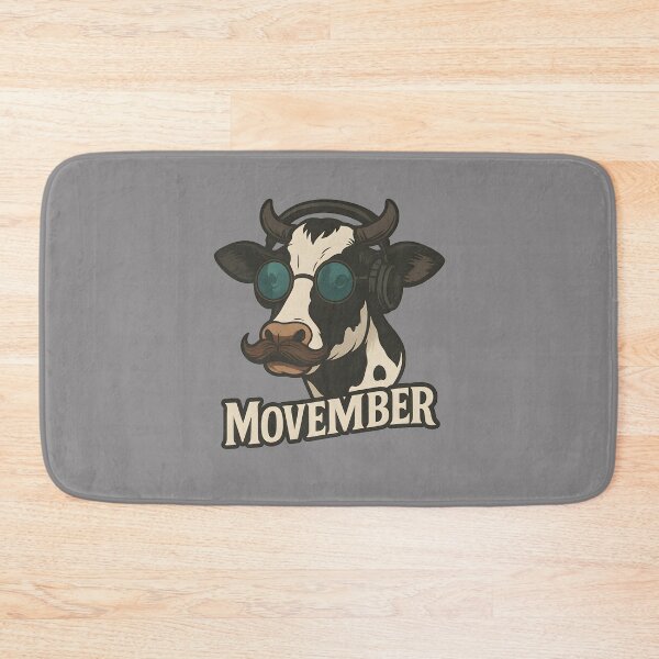 Item preview, Hipster Cow with Mustache, Headphones & Sunglasses – “Movember” Support Art designed and sold by shmupod.
