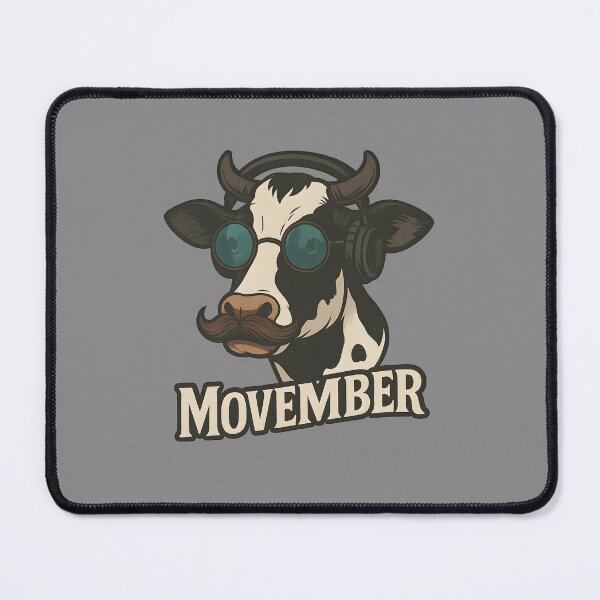 Item preview, Hipster Cow with Mustache, Headphones & Sunglasses – “Movember” Support Art designed and sold by shmupod.