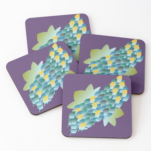 Item preview, Vibrant Aqua Petal Flow - Modern Botanical Texture designed and sold by Anusham Digital Arts.