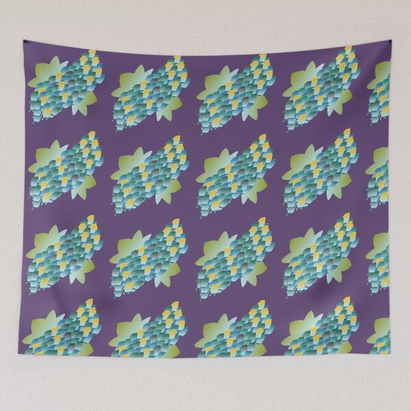 Item preview, Vibrant Aqua Petal Flow - Modern Botanical Texture designed and sold by Anusham Digital Arts.