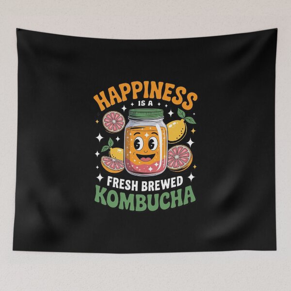 Item preview, Fresh Brewed Kombucha Happiness Organic Drink Lover Gear designed and sold by KingsLife1994.