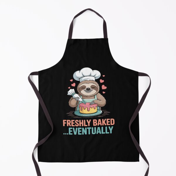Item preview, Freshly Baked... Eventually Sloth Chef Baking Humor designed and sold by KingsLife1994.
