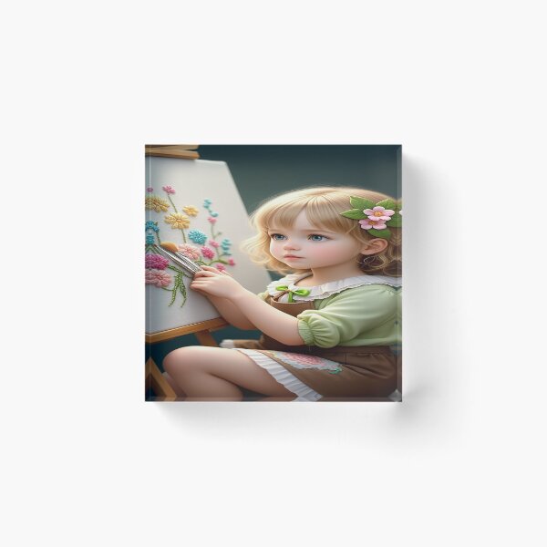 Artikelvorschau, Stickerei-Handarbeit eines süßen Mädchens 3 entworfen und verkauft von DinsignStudio.