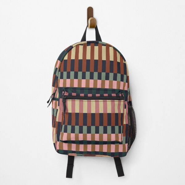 Item preview, Retro Mid Mod Colorful Stripes Blocks in Earth Tones 2 designed and sold by enricadenicola.