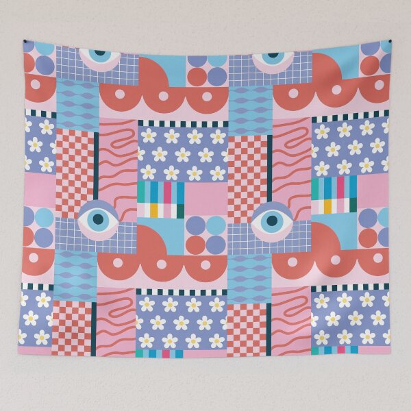 Item preview, Modern Memphis Patchwork Pattern designed and sold by GlitDesign.
