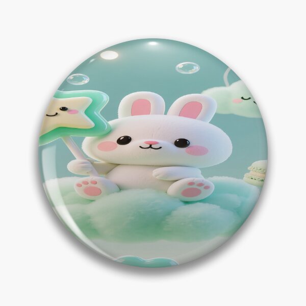 Item preview, Fluffy mint chubby bunny & Mint Macarons 3 designed and sold by DinsignStudio.