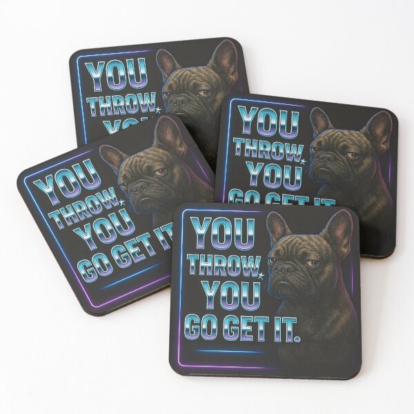 Item preview, Neon Frenchie: “You Throw, You Go” designed and sold by Savannarojas.