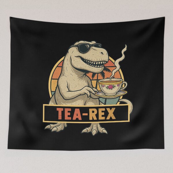 Item preview, Retro Tea-Rex Dinosaur Funny T-Shirt designed and sold by LashondaGreen89.