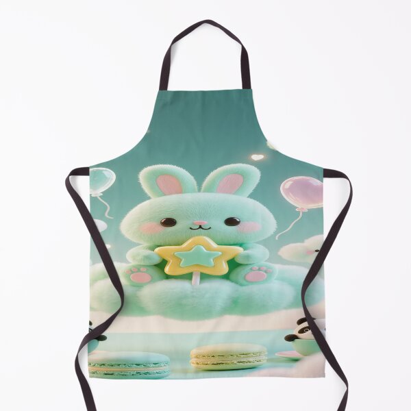 Item preview, Fluffy mint chubby bunny & Mint Macarons  designed and sold by DinsignStudio.