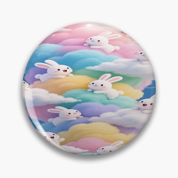 Item preview, Pastel-colored bunnie with colorful clouds 4 designed and sold by DinsignStudio.