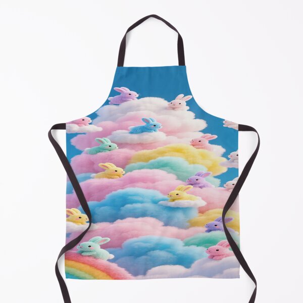 Item preview, Pastel-colored bunnie with colorful clouds 2 designed and sold by DinsignStudio.