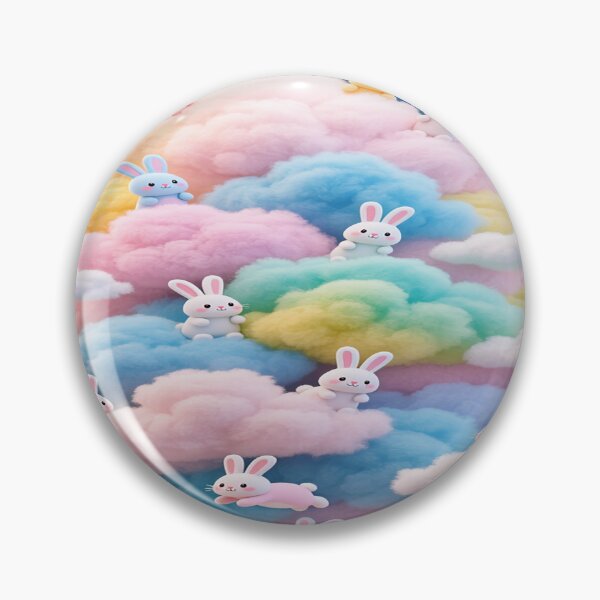 Item preview, Pastel-colored bunnie with colorful clouds 3   designed and sold by DinsignStudio.