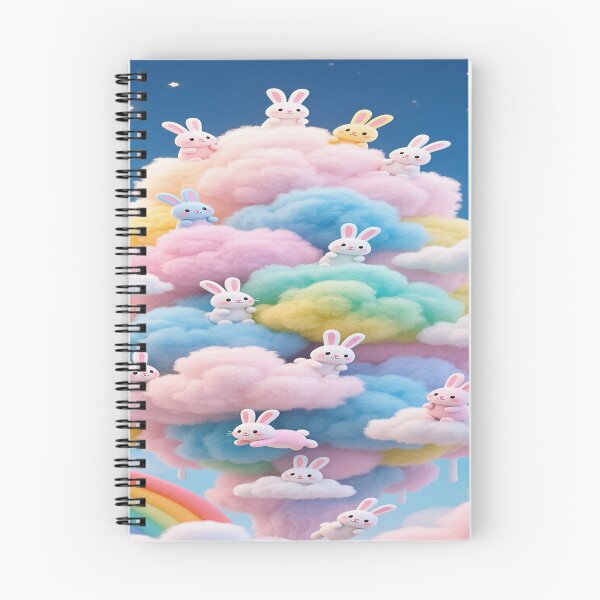 Item preview, Pastel-colored bunnie with colorful clouds 3   designed and sold by DinsignStudio.