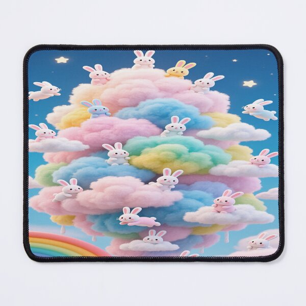 Item preview, Pastel-colored bunnie with colorful clouds 3   designed and sold by DinsignStudio.