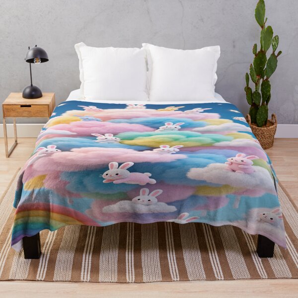 Item preview, Pastel-colored bunnie with colorful clouds 3   designed and sold by DinsignStudio.