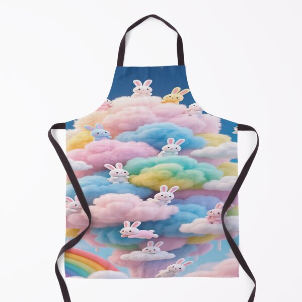 Item preview, Pastel-colored bunnie with colorful clouds 3 designed and sold by DinsignStudio.