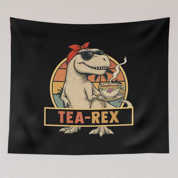 Item preview, Feminist Tea-Rex Dinosaur Retro T-Shirt designed and sold by LarryMBrown.