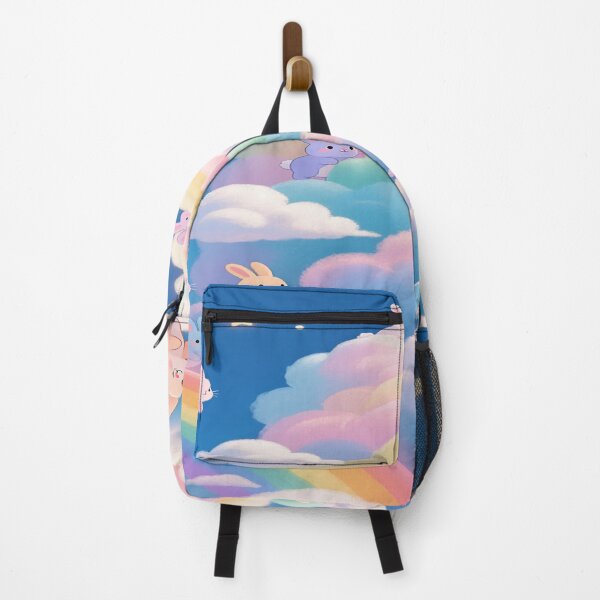 Item preview, Pastel-colored bunnie with colorful clouds designed and sold by DinsignStudio.
