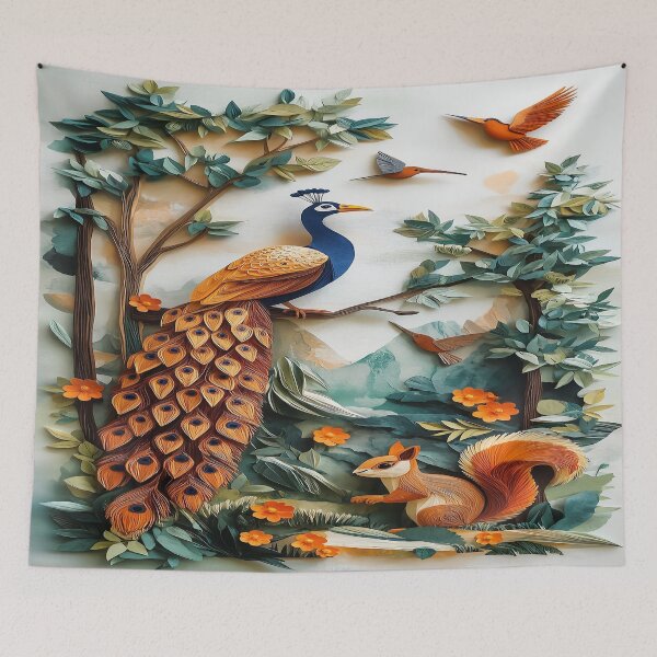 Item preview, Peacock artistic paper quilling 4 designed and sold by DinsignStudio.