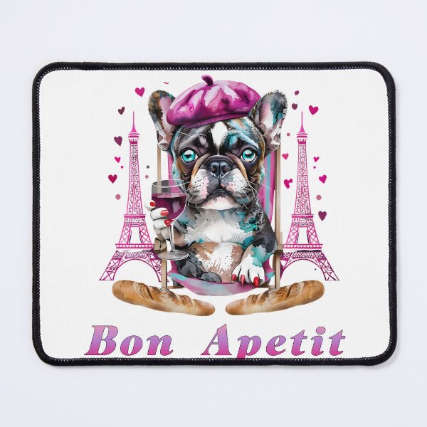 Item preview, Chic Parisian Frenchie Foodie designed and sold by ArtisticDesignsbyLinda.