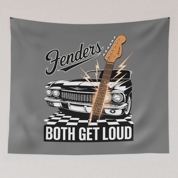 Item preview, 1960s music fashion - retro rock girl style - muscle car & music - women who rock - classic car and guitar - rock chick hot rod - beehive hair rock - Route 66 rocker - fuzz pedal and lipstick designed and sold by JansenGS.