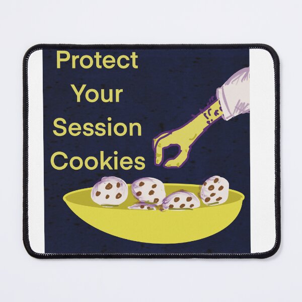 Item preview, cybersecurity beware session cookie hijacking protect your cookies showing a hand stealing from a bowl cookies  designed and sold by empressbat merch.