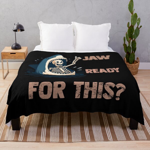 Item preview, Skeleton Shark T-Shirt – Jaw Ready For This? designed and sold by LarryMBrown.