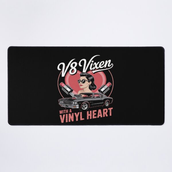 Item preview, 1960s music fashion - retro rock girl style - muscle car & music - women who rock - classic car and guitar - rock chick hot rod - beehive hair rock - Route 66 rocker - fuzz pedal and lipstick designed and sold by JansenGS.