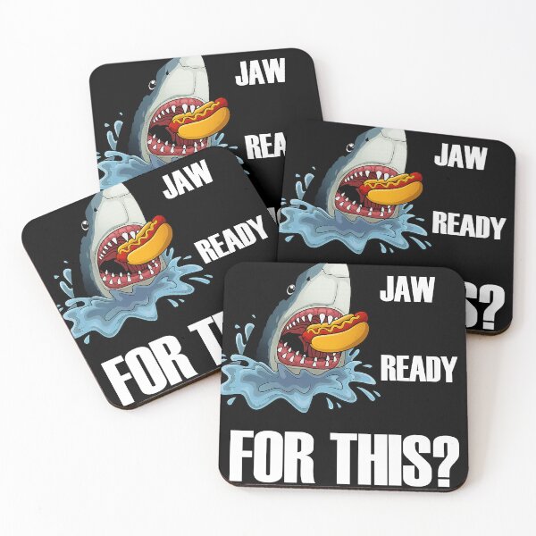 Item preview, Hot Dog Shark T-Shirt – Jaw Ready For This? designed and sold by LarryMBrown.