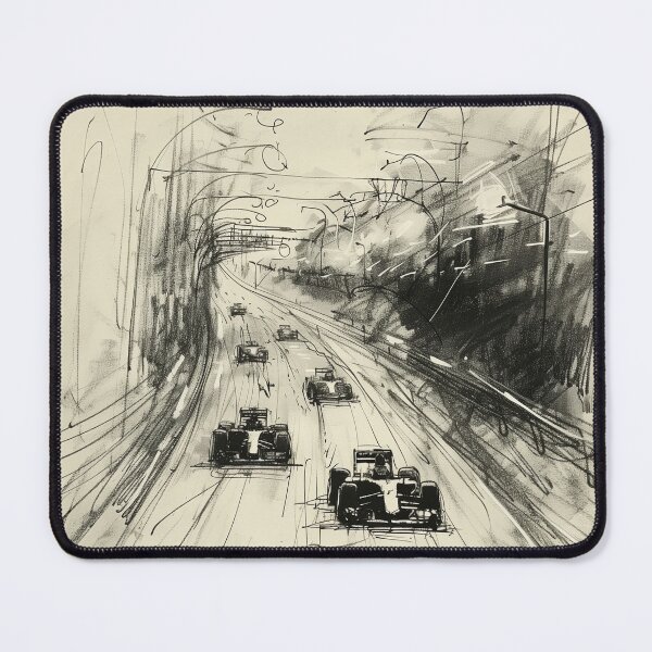 Item preview, Vintage Formula 1 Racing Sketch — Warm Retro Motorsport Design designed and sold by SleekLineSketches.