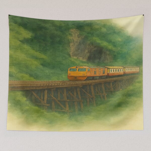 Item preview, Train Bridge Watercolor designed and sold by DinsignStudio.