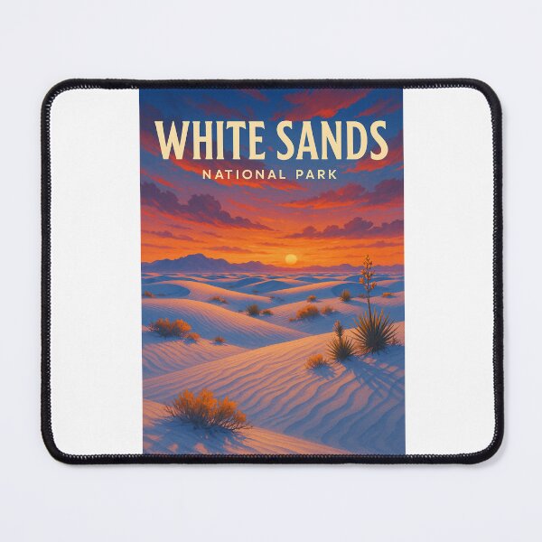 Item preview, White Sands National Park Sunset with Purple and Orange Sky designed and sold by Aryabek.
