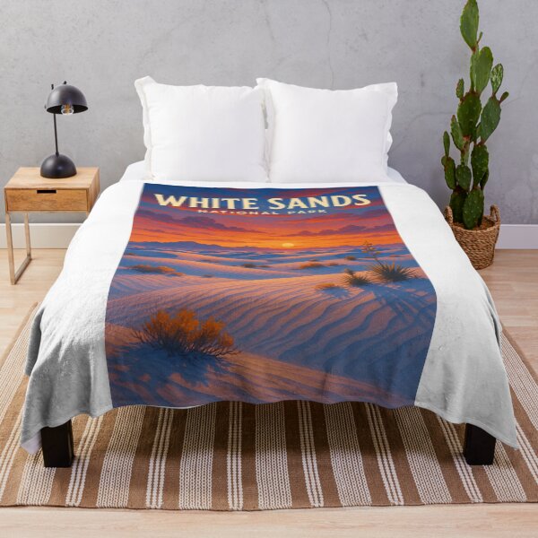 Item preview, White Sands National Park Sunset with Purple and Orange Sky designed and sold by Aryabek.