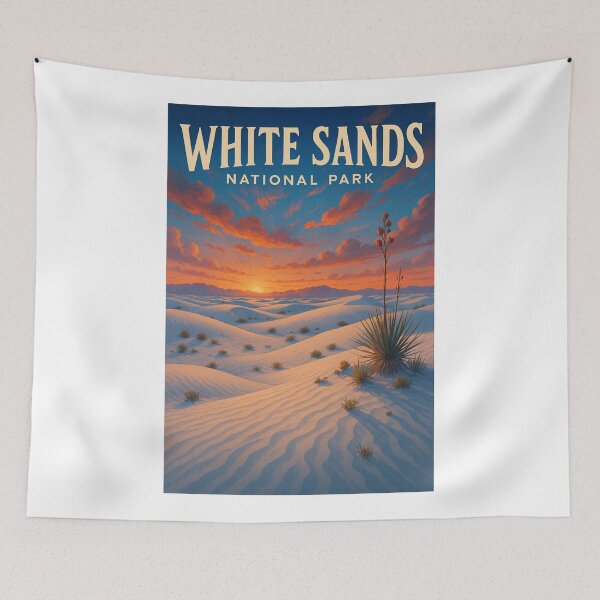 Item preview, White Sands National Park Sunrise over Rolling Dunes designed and sold by Aryabek.
